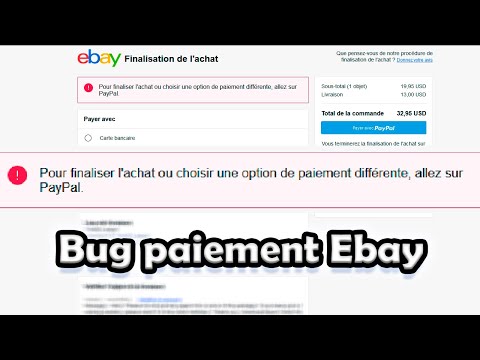 [Problème de paiement achat impossible sur ebay avec paypal]  Pour finaliser l'achat ou choisir u...