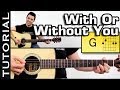 Como tocar U2 - With Or Without You en guitarra