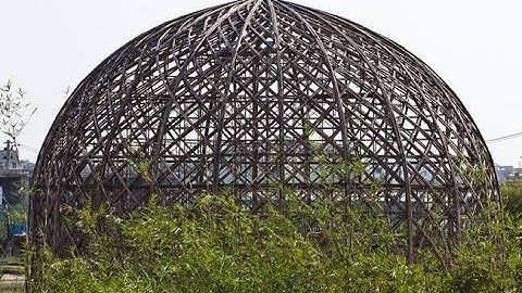 Soaring domes built with bamboo, the new ""green steel"