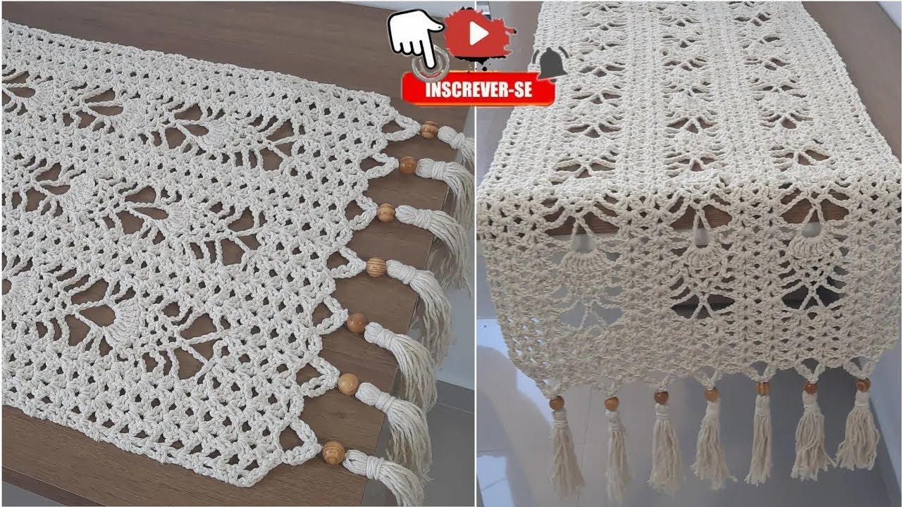 TRILHO DE MESA TROPICAL COM MOTIVO DE ABACAXI | TRILHO DE MESA FÁCIL NO PONTO ABACAXI PASSO A PASSO