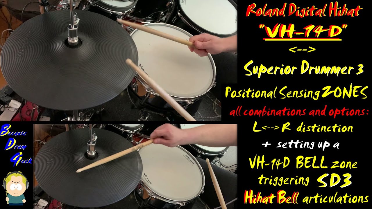 Roland digital hihat "VH14D" Superior Drummer 3 INTEGRATION (LR