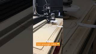 Not enough tabs on the cam path 😭 #cnc #cncfail #woodworking #cncmachining #mvww