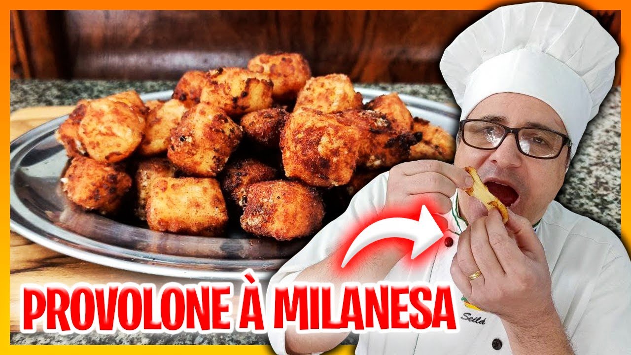 PROVOLONE À MILANESA - um petisco pra lá de gostoso e super fácil de fazer.