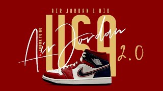 USA 2.0 2022 Air Jordan 1 Mid DETAILED LOOK + PRICE