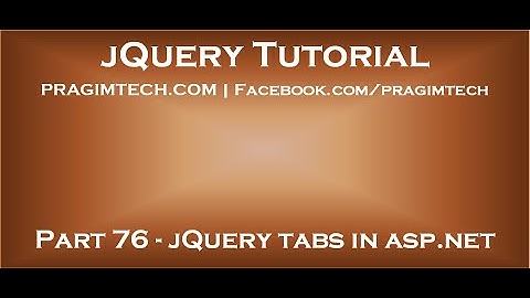 jQuery tabs in asp net