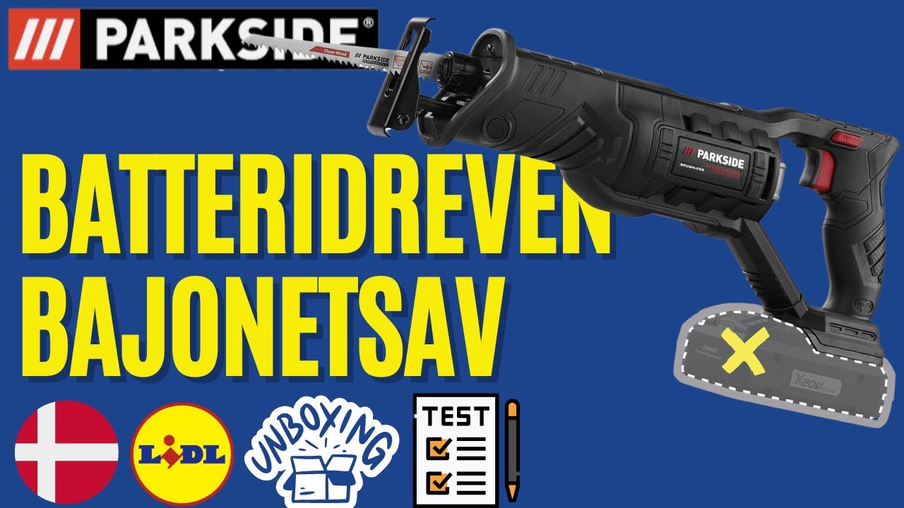 BATTERIDREVEN BAJONETSAV Parkside PSSAP 20 li D5 DANSK DANISH DANMARK LIDL