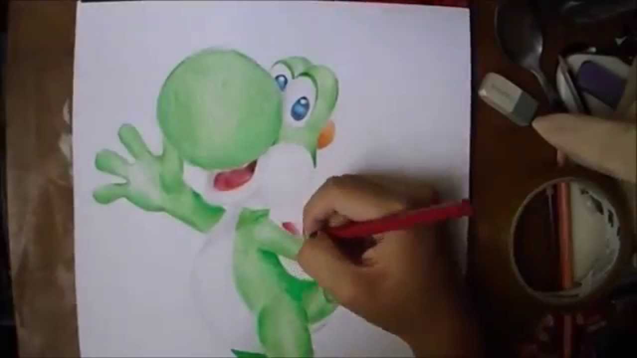 Dibujando a Yoshi [Dia 16 30 dias dibujando] - YouTube