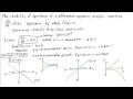 The stability of equilibria of a differential equation, analytic approach