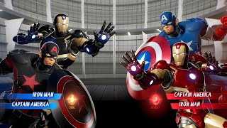 Black Iron Man Black Captain America vs. Iron Man Captain America Fight | Marvel vs Capcom Infinite