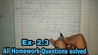Exercise- 2.3 (All Homework questions solved) || Maths class 10 || NCERT