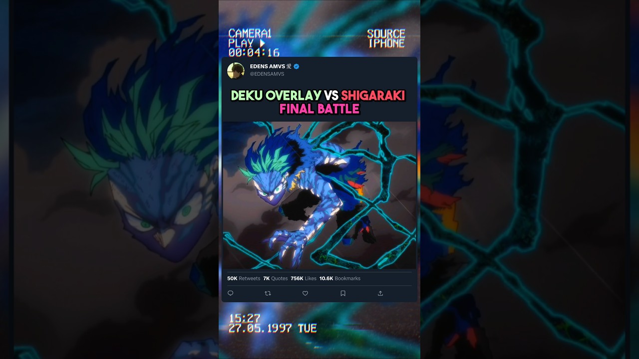 Watch DEKU OVERLAY VS SHIGARAKI 😱☠️ | FINAL BATTLE | #myheroacademia #edit #amv #mha #anime #mangaedit on YouTube Watch DEKU OVERLAY VS SHIGARAKI 😱☠️ | FINAL BATTLE | #myheroacademia #edit #amv #mha #anime #mangaedit on YouTube