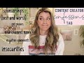 CONTENT CREATOR CONFESSIONS TAG | SPONSORSHIPS, NEGATIVE COMMENTS, COLLABS