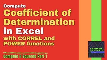 Compute Coefficient of Determination in Excel with CORREL and POWER Functions