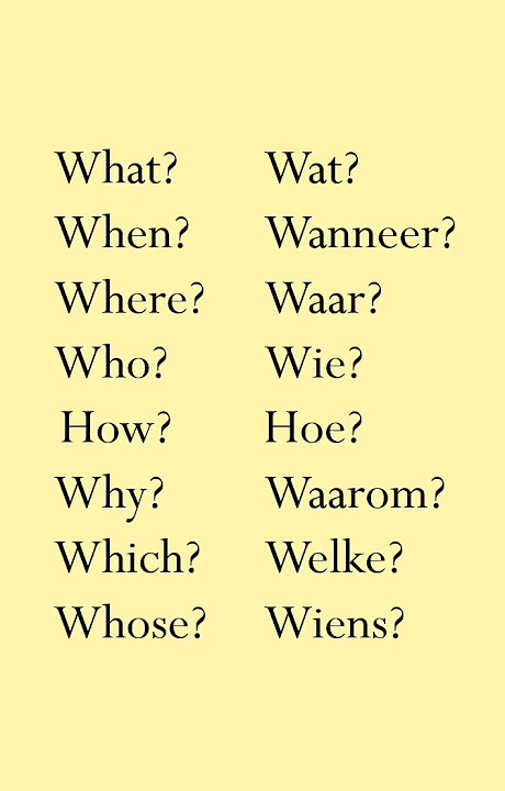 Download lagu Learn question words in Dutch