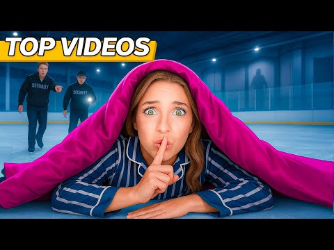 Overnight in an Ice Rink Without Getting Caught! | Alexa Rivera