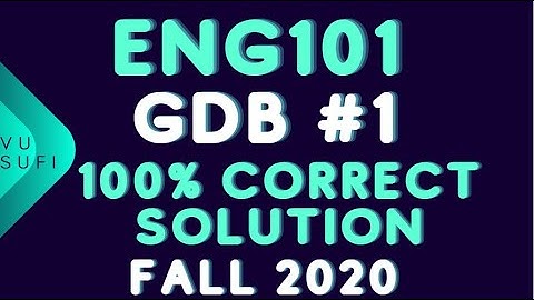 ENG101 GDB 1 Solution Fall 2020 |VU Sufi|