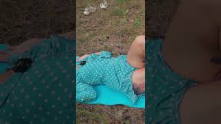 Evelina in the forest #yoga #yogaforbeginners