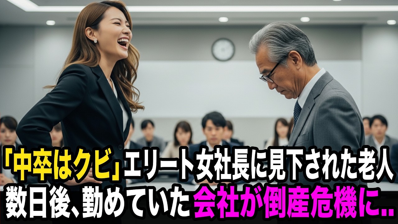 「中卒はクビ」エリート女社長に見下された嘱託社員。その後、次々と長年の取引が白紙になり会社が倒産危機に…