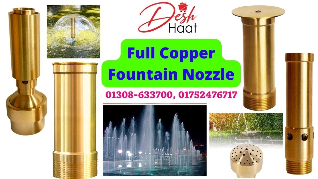 Full Copper Water Fountain Nozzle T Pet Fountain Water Spray Nozzle