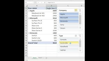 Use Slicer in MS Excel #shorts