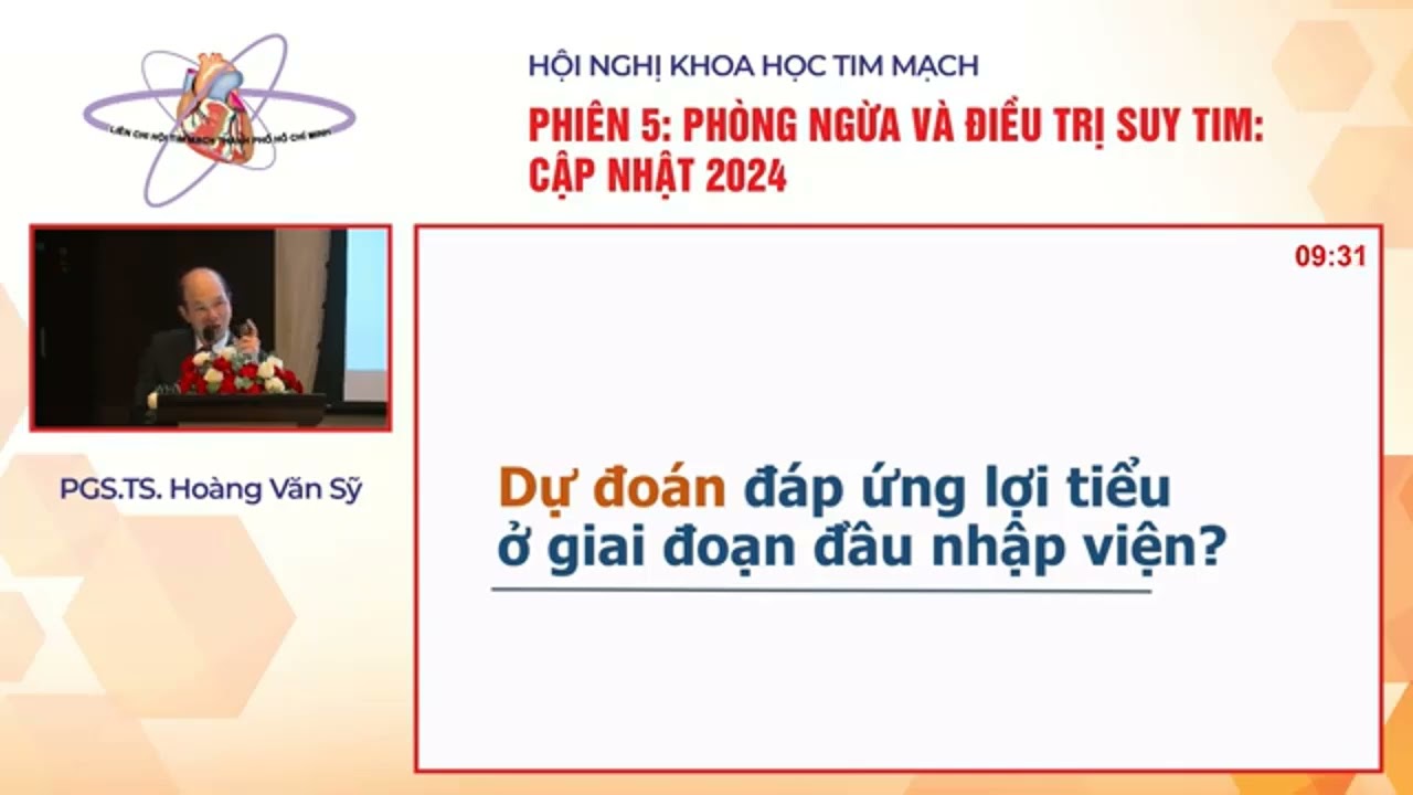 Hội trường A - Phiên 5: Phòng ngừa và điều trị suy tim: Cập nhật 2024
