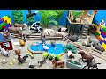 Fix A Farm Destroyed By Crocodiles | Farm Animals Cow Pig Chicken Duck 무너진 농장 고치기 트랙터