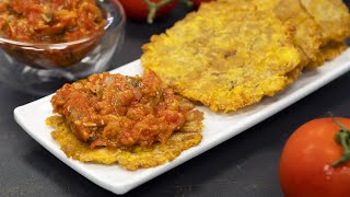PATACONES con hogao, una joya CRUJIENTE Y SABROSA