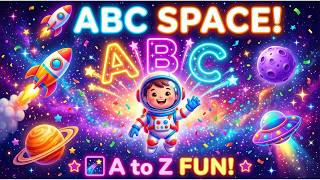 WOW! ABC Space Adventure 🚀🌌 | Learn A to Z Alphabet in Space | Fun Kids Learning