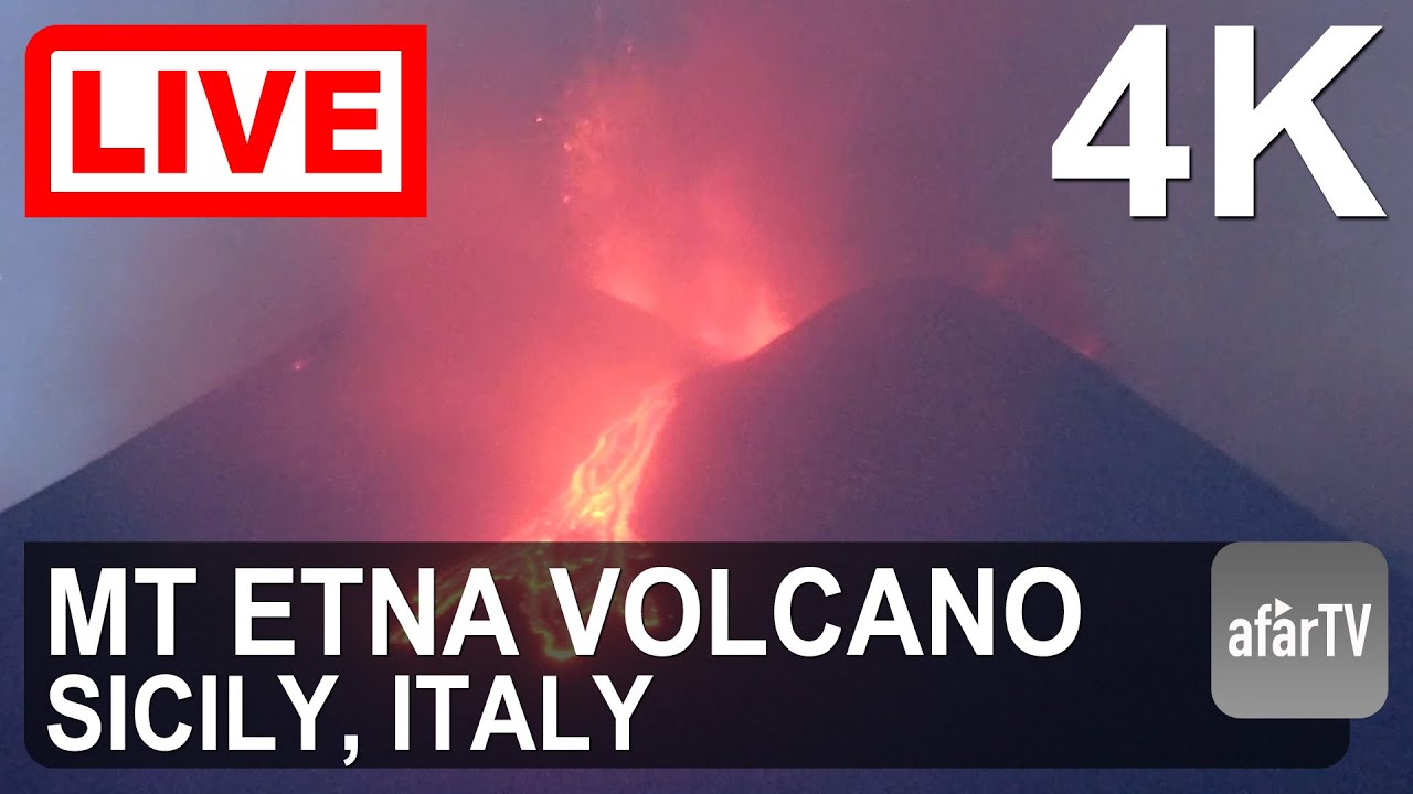 🔴 Live Now: 24/7 Mt Etna Volcano, Sicily in 4K Ultra HD