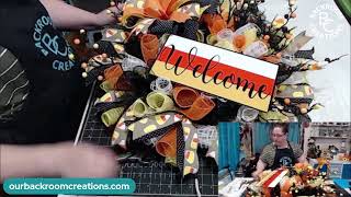 Another candy corn wreath - Live Replay