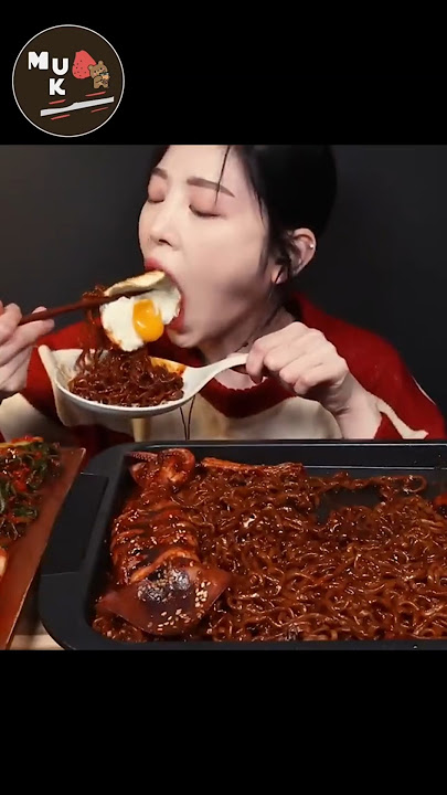 Spicy Jjapaghetti Korean Noodles 🥵🔥 MUKBANG ASMR                                    ©️Eat with Boki