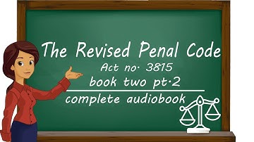 The Revised Penal Code [ACT No. 3815] | book two part 2