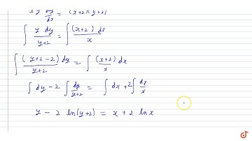 For the differential equation `x y(dy)/(dx)=(x+2)(y+2)` , find the solution curve passing throug...