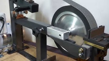 KNIFE HOLLOW GRINDING  JIG  on a belt grinder  for knife making  ,Pheer Grinders