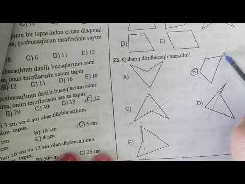 Dördbucaqlılar,coxbucaqlılar. 1-68 izahlı heller.Test toplu 1994-2015