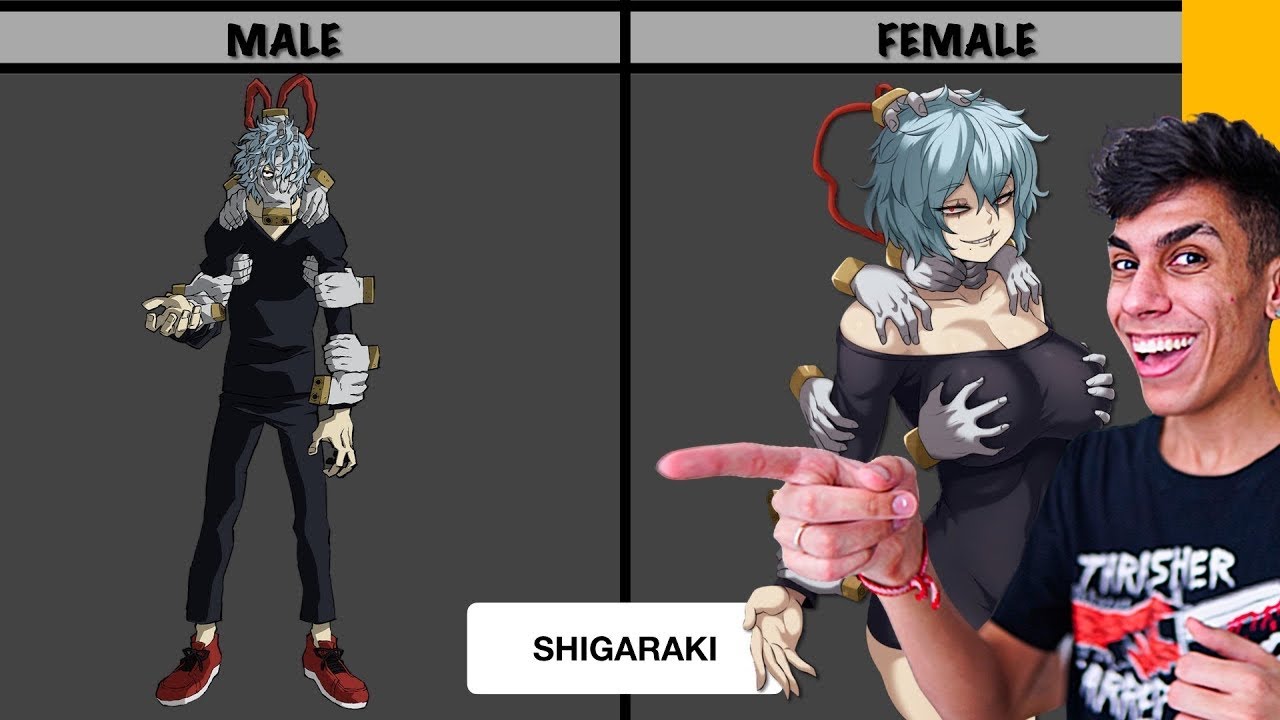 Personagens femininas versão masculino