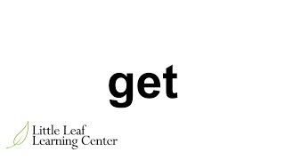 "get" sight words made easy