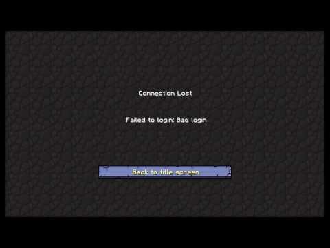 Minecraft: What is Bad Login Error