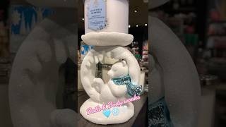 Bath & Body works glittery polar bear candle holder