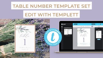 Edit with Templett V2 - Table Number Template tutorial