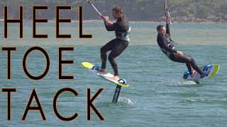 Kite Foil: Heel to Toe Tack (how to start tacking tutorial)