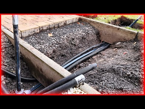 Garden irrigation - pipes under the sidewalk - equipotential bonding also laid