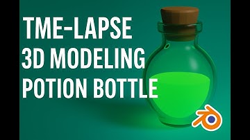 🎥 Potion Bottle Blender Modeling | Time-Lapse 3D Art