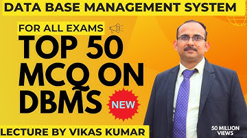 Most Imp Top 50 MCQ on DBMS Part -1| MCQ on Data Base Management System |All competitive Exam