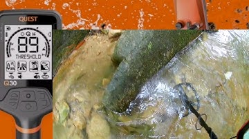 Quest Q30 Metal detecting at waterfall