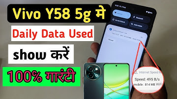 Vivo y58 5g me daily data use kaise dekhe/Vivo y58 5g data usage setting on notification bar