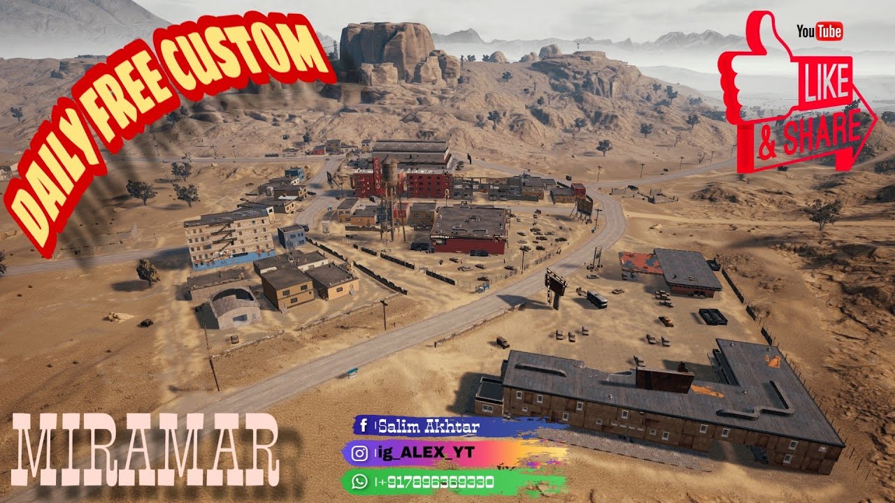 ALEX MASON GAMING FREE CUSTOM ROOM 6th JULY 2K20 HIGHLIGHTS MIRAMAR MAP ...