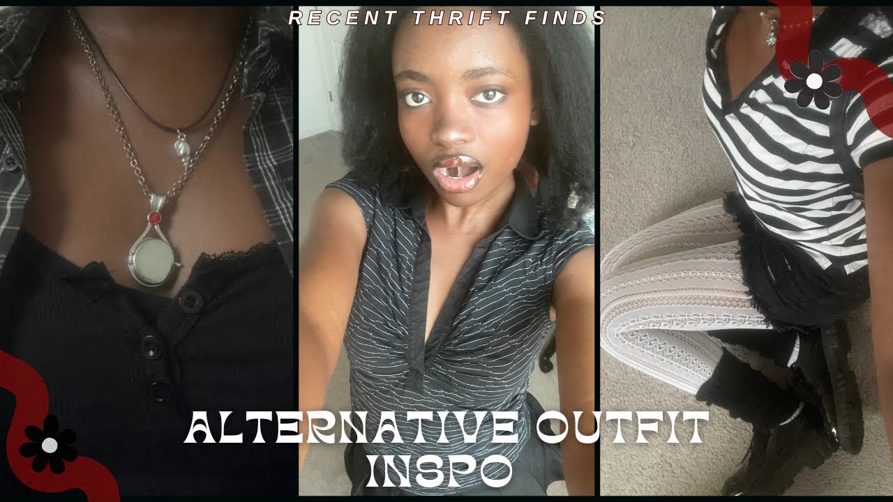 Alternative thrifted outfit inspo 🌹 