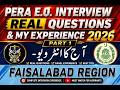 PERA EO Interview 2026 | Real Questions & Experience (PPSC) Part 1 | PERA real Interview experience