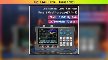 Must Buy 3in1 Digital Oscilloscope Multimeter Signal Generator Dual Channel 120Mhz Bandwidth 250MSa